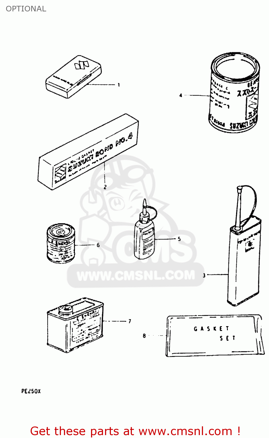 OPTIONAL PE250 1981 (X) (E01 E02 E04 E15 E21 E24)