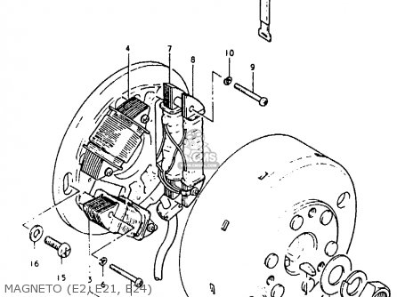 MAGNETO (E2, E21, E24) - PE250 1981 (X) (E01 E02 E04 E15 E21 E24)