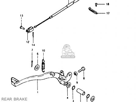 REAR BRAKE - PE250 1981 (X) (E01 E02 E04 E15 E21 E24)
