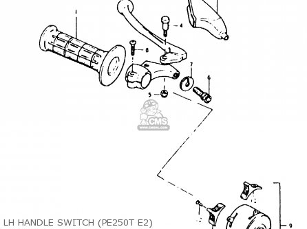 LH HANDLE SWITCH (PE250T E2) - PE250 1981 (X) (E01 E02 E04 E15 E21 E24)