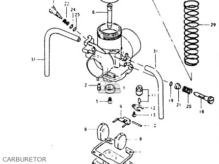 CARBURETOR - PE250 1981 (X) (E01 E02 E04 E15 E21 E24)