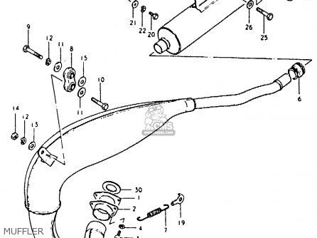 MUFFLER - PE250 1981 (X) (E01 E02 E04 E15 E21 E24)