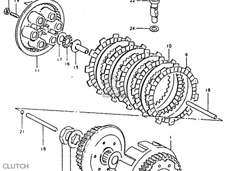 CLUTCH - PE250 1981 (X) (E01 E02 E04 E15 E21 E24)