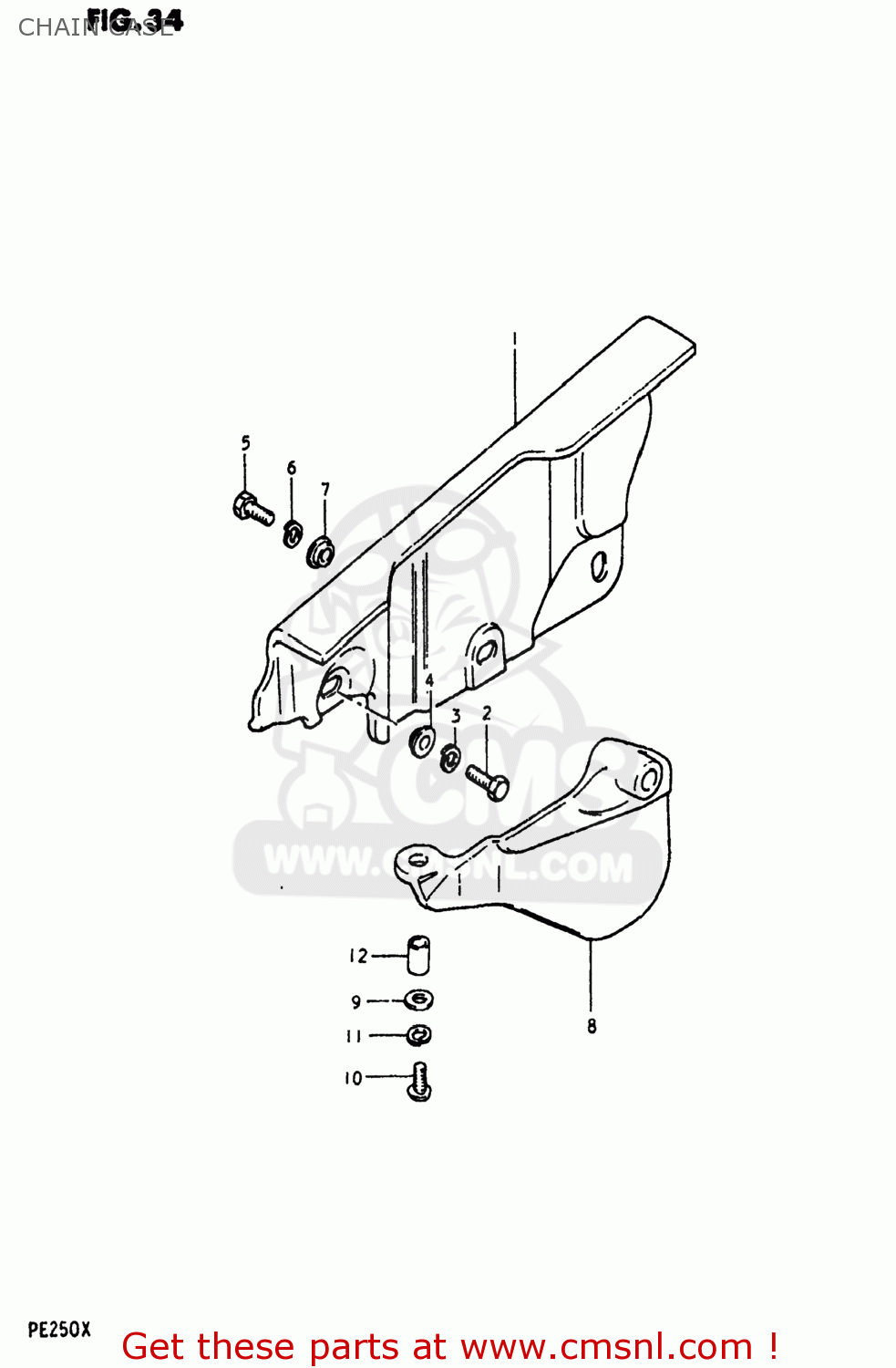 CHAIN CASE PE250 1981 (X) USA (E03)