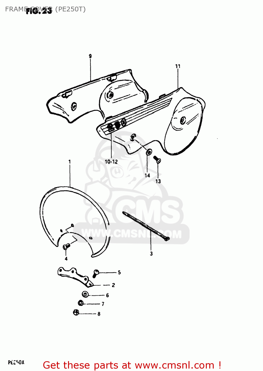 FRAME COVER (PE250T) PE250 1981 (X) USA (E03)