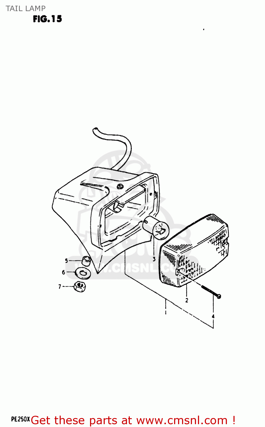 TAIL LAMP PE250 1981 (X) USA (E03)
