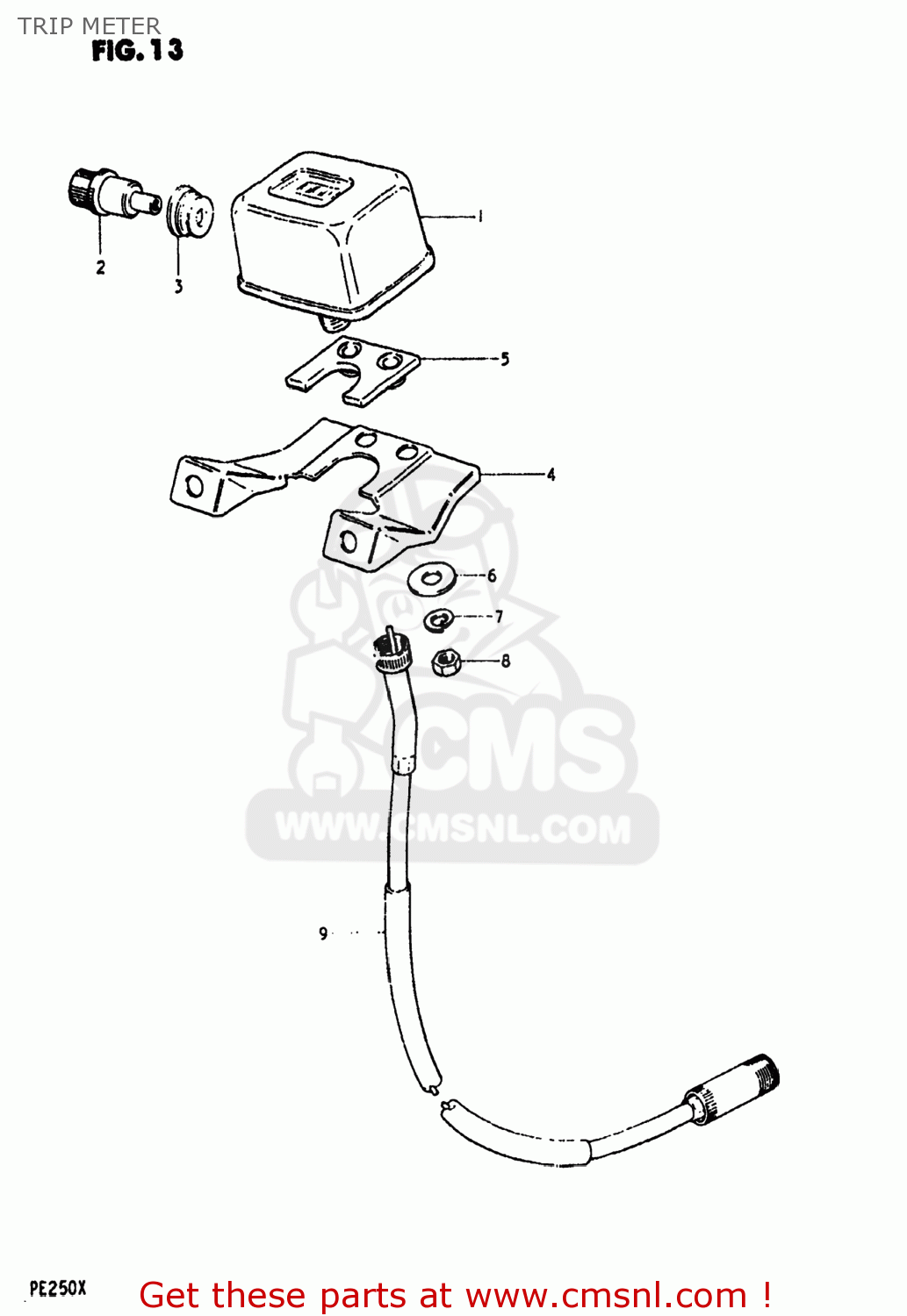 TRIP METER PE250 1981 (X) USA (E03)