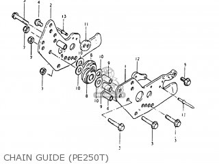 CHAIN GUIDE (PE250T) - PE250 1981 (X) USA (E03)
