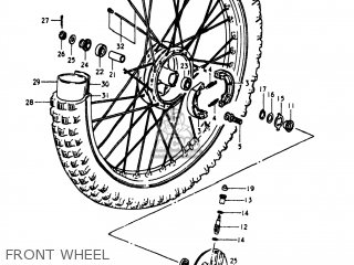 FRONT WHEEL - PE250 1981 (X) USA (E03)