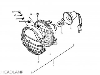 HEADLAMP - PE250 1981 (X) USA (E03)