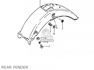 REAR FENDER - PE250 1981 (X) USA (E03)