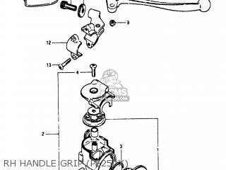 RH HANDLE GRIP (PE250X) - PE250 1981 (X) USA (E03)