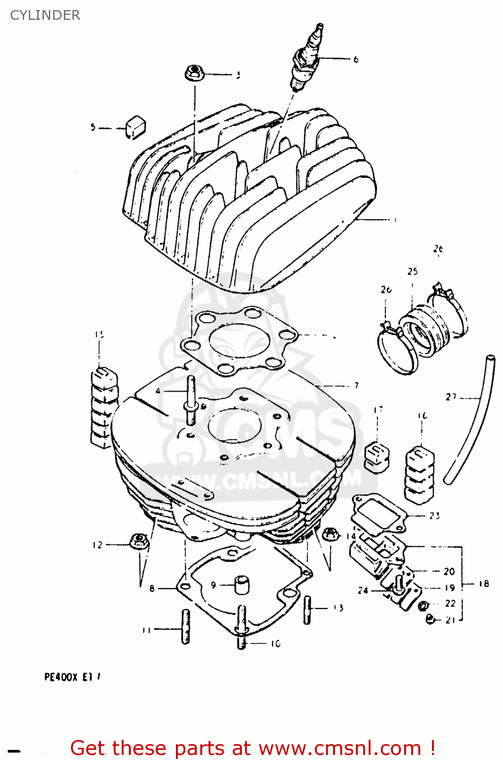 CYLINDER PE400 1980 (T) (E01 E02 E15 E24)