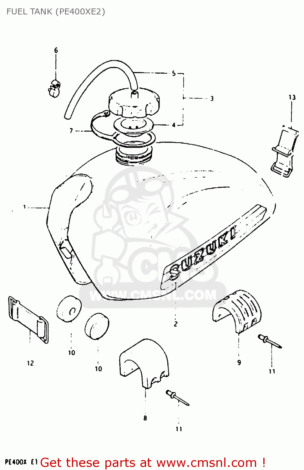 FUEL TANK (PE400XE2) PE400 1980 (T) (E01 E02 E15 E24)