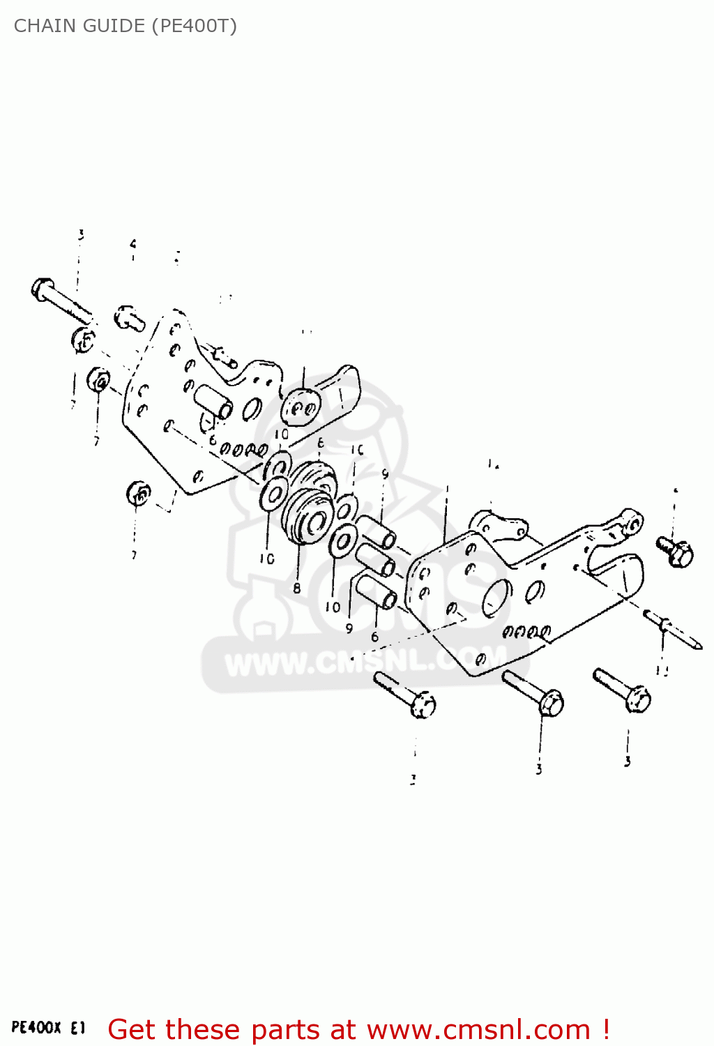 CHAIN GUIDE (PE400T) PE400 1980 (T) (E01 E02 E15 E24)