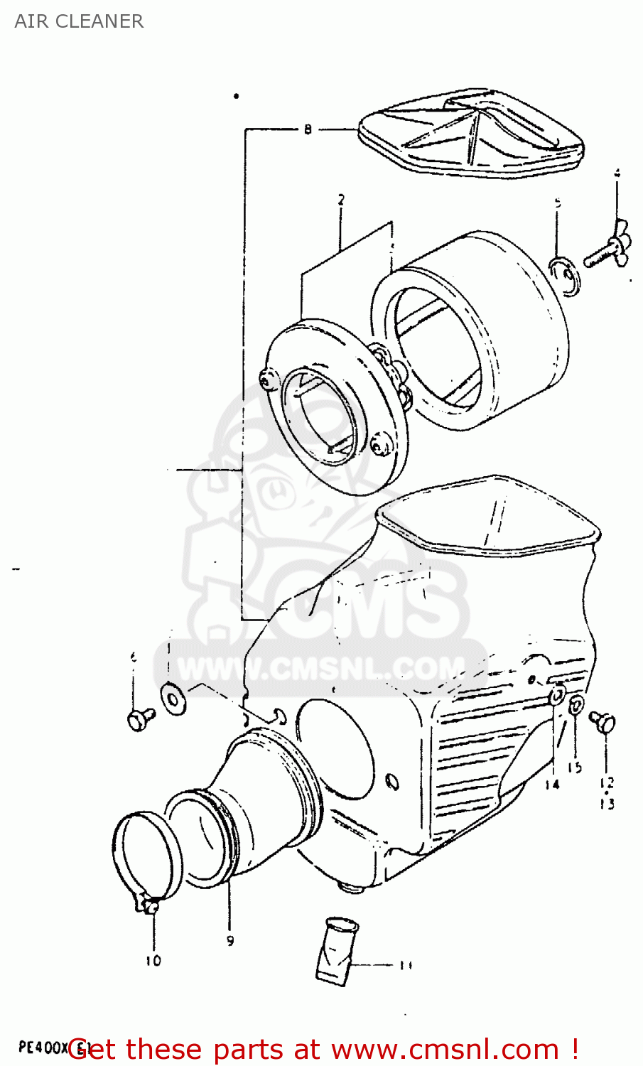AIR CLEANER PE400 1980 (T) (E01 E02 E15 E24)