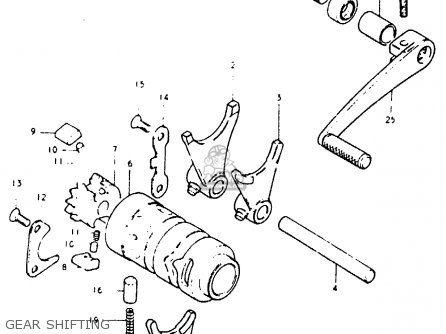 GEAR SHIFTING - PE400 1980 (T) (E01 E02 E15 E24)