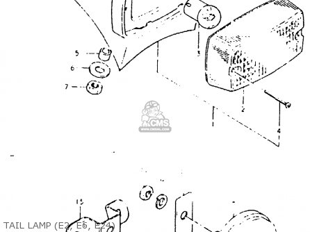 TAIL LAMP (E2, E6, E24) - PE400 1980 (T) (E01 E02 E15 E24)