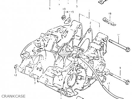 CRANKCASE - PE400 1980 (T) (E01 E02 E15 E24)