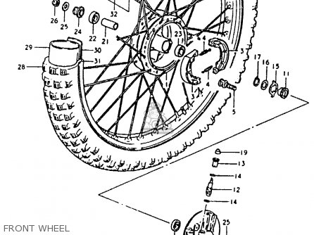FRONT WHEEL - PE400 1980 (T) (E01 E02 E15 E24)