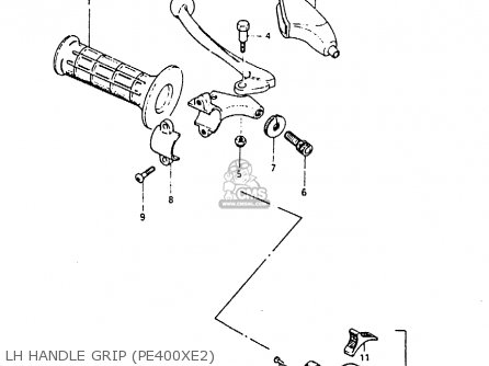 LH HANDLE GRIP (PE400XE2) - PE400 1980 (T) (E01 E02 E15 E24)