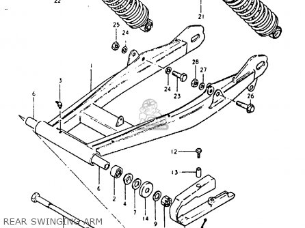 REAR SWINGING ARM - PE400 1980 (T) (E01 E02 E15 E24)