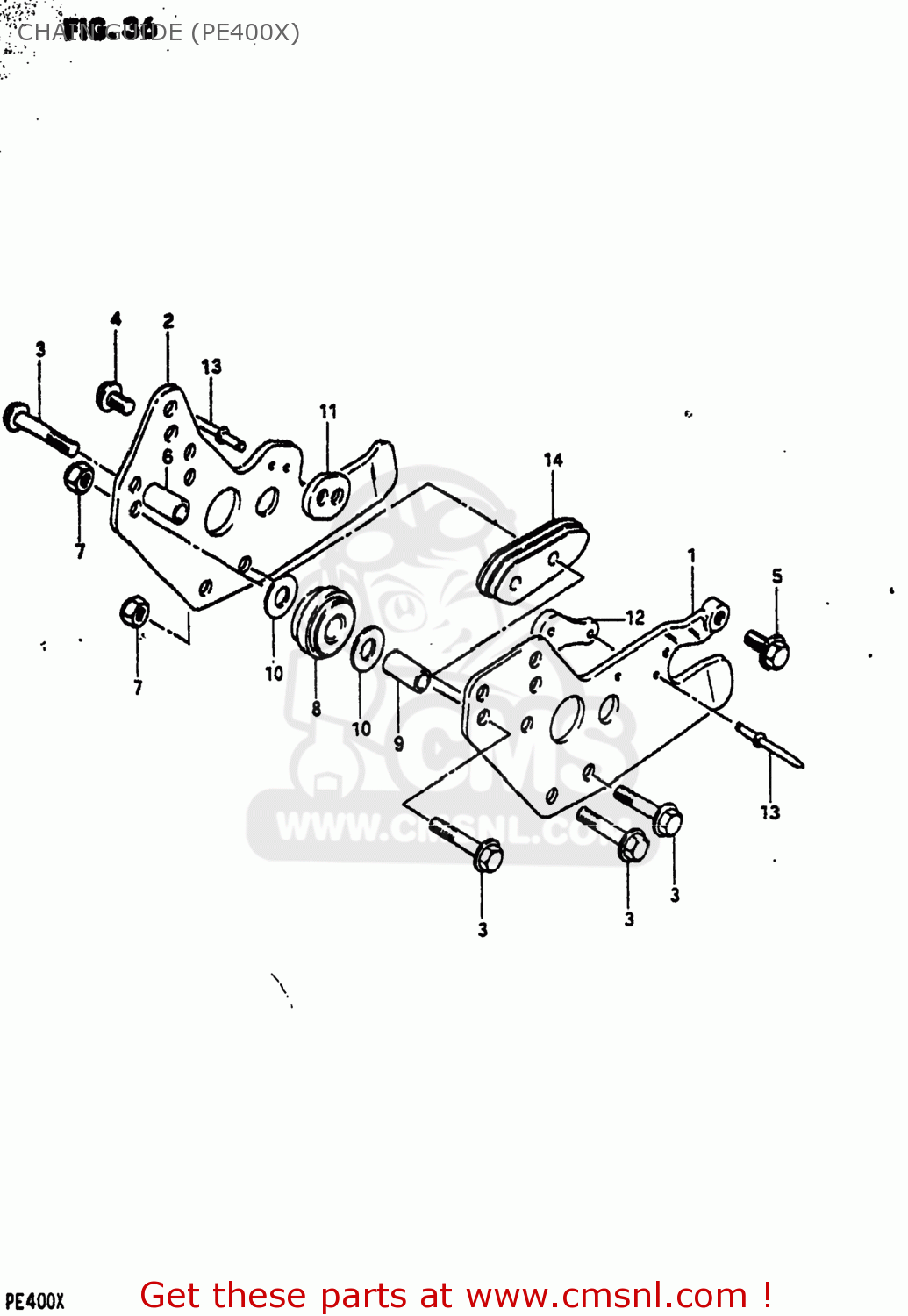 CHAIN GUIDE (PE400X) PE400 1980 (T) USA (E03)
