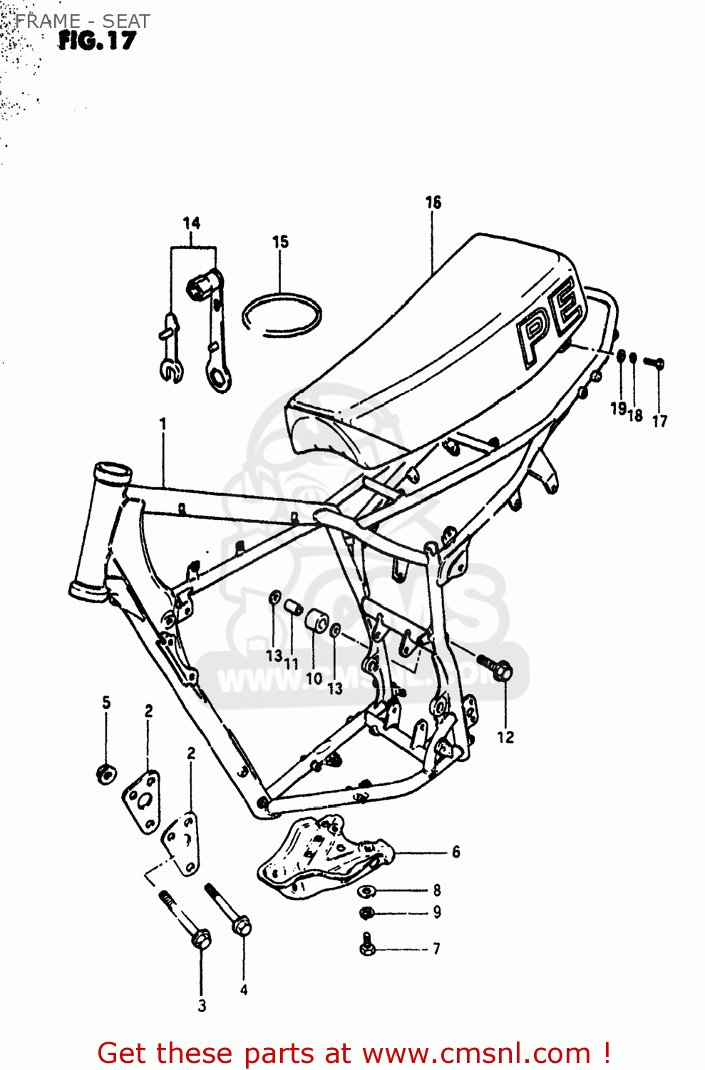 FRAME - SEAT PE400 1980 (T) USA (E03)
