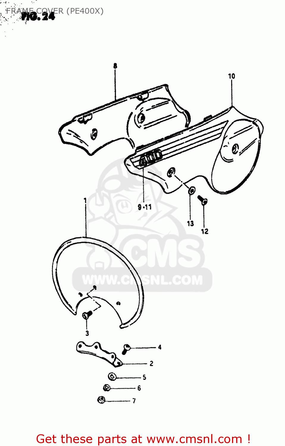 FRAME COVER (PE400X) PE400 1980 (T) USA (E03)
