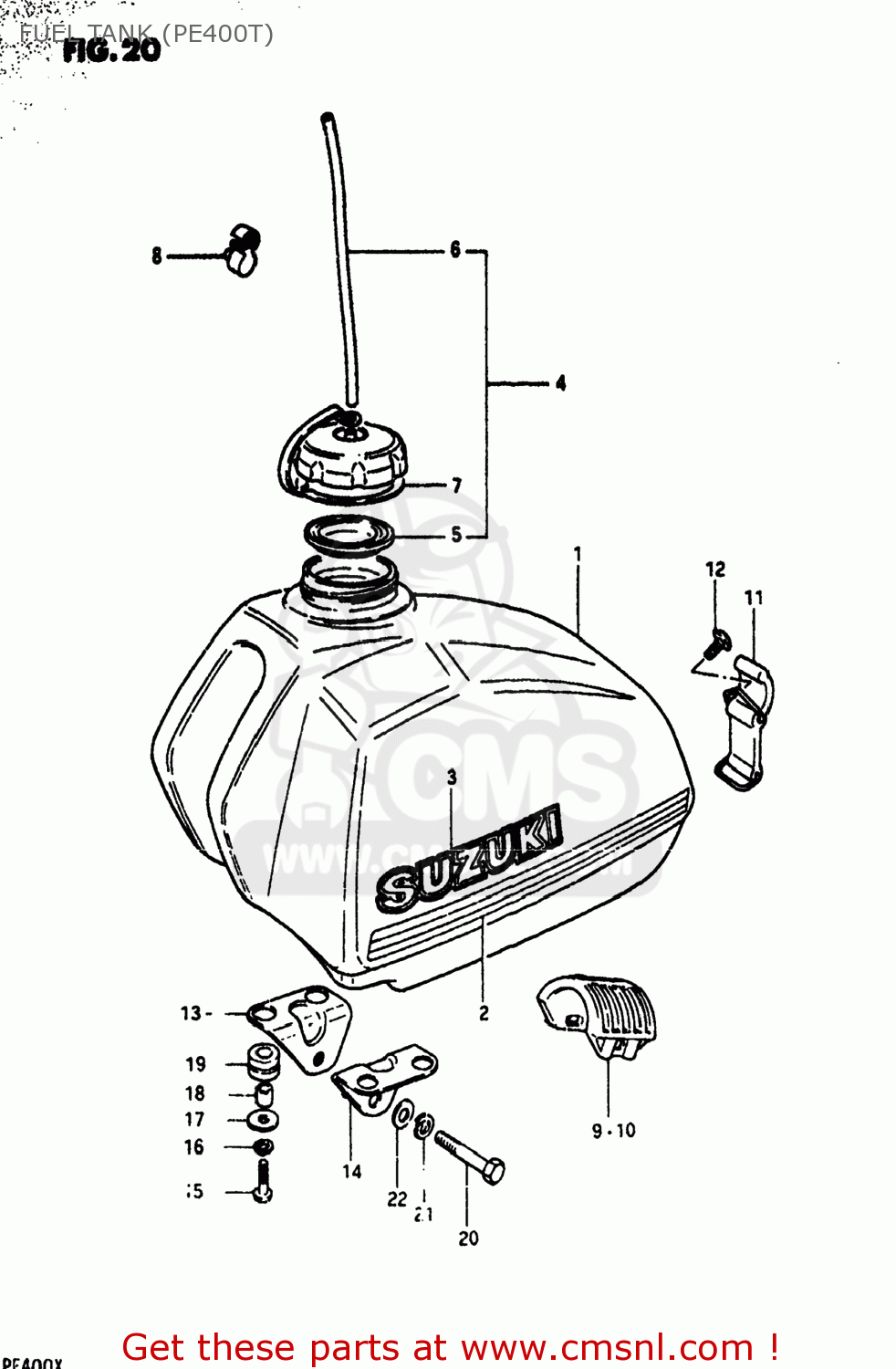 FUEL TANK (PE400T) PE400 1980 (T) USA (E03)