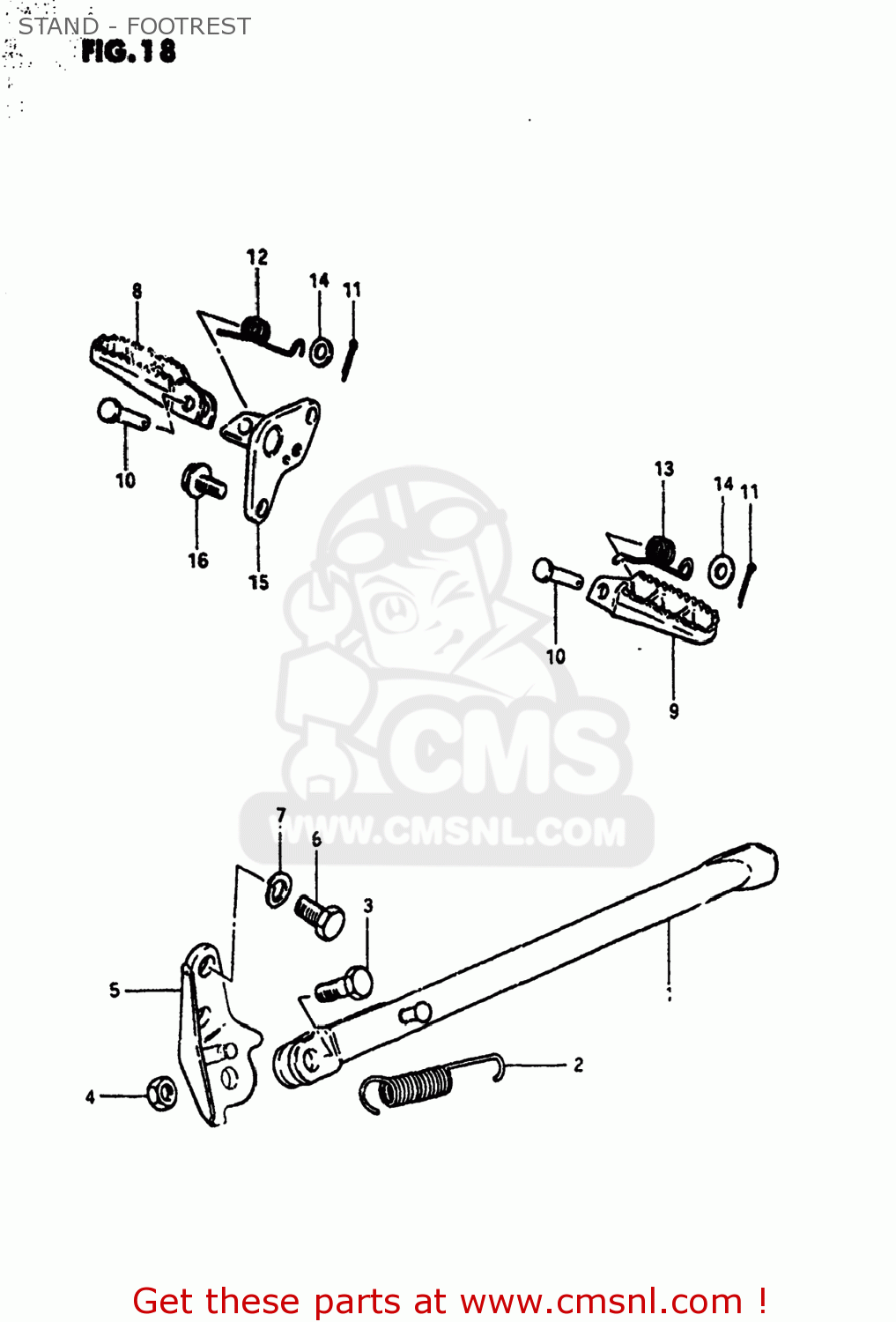 STAND - FOOTREST PE400 1980 (T) USA (E03)