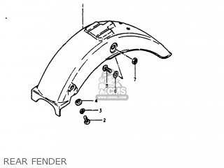 REAR FENDER - PE400 1980 (T) USA (E03)