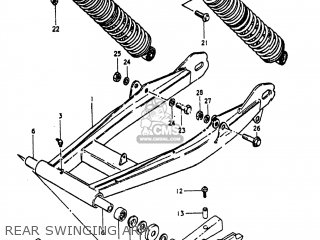 REAR SWINGING ARM - PE400 1980 (T) USA (E03)