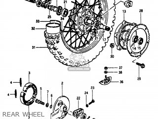 REAR WHEEL - PE400 1980 (T) USA (E03)
