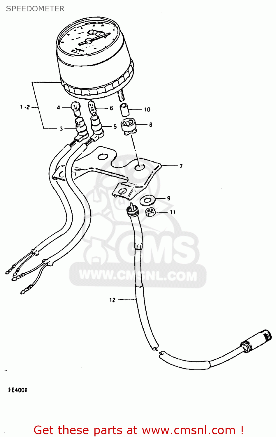 SPEEDOMETER PE400 1981 (X) (E01 E02 E06 E15 E24)