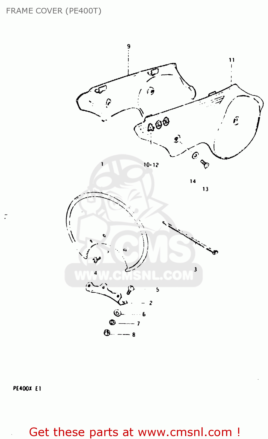 FRAME COVER (PE400T) PE400 1981 (X) (E01 E02 E06 E15 E24)