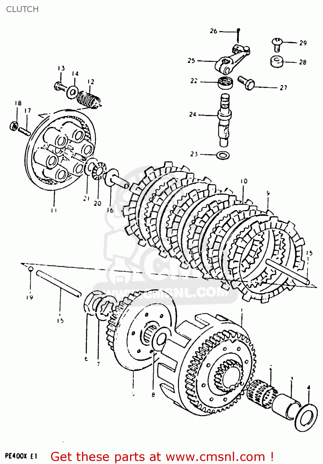 CLUTCH PE400 1981 (X) (E01 E02 E06 E15 E24)