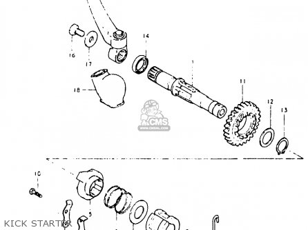 KICK STARTER - PE400 1981 (X) (E01 E02 E06 E15 E24)