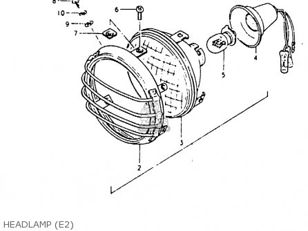 HEADLAMP (E2) - PE400 1981 (X) (E01 E02 E06 E15 E24)