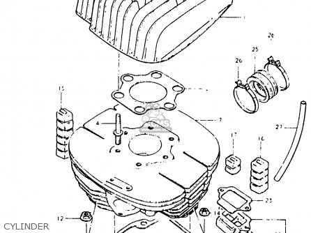 CYLINDER - PE400 1981 (X) (E01 E02 E06 E15 E24)