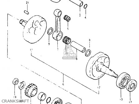 CRANKSHAFT - PE400 1981 (X) (E01 E02 E06 E15 E24)