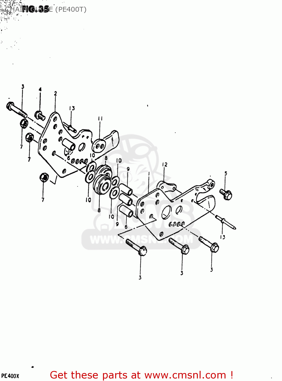 CHAIN GUIDE (PE400T) PE400 1981 (X) USA (E03)