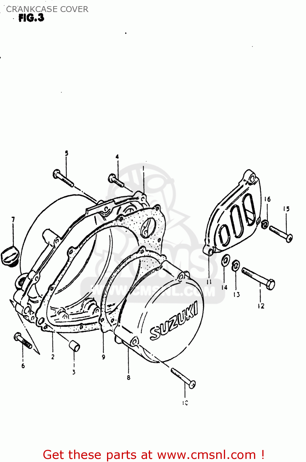 CRANKCASE COVER PE400 1981 (X) USA (E03)