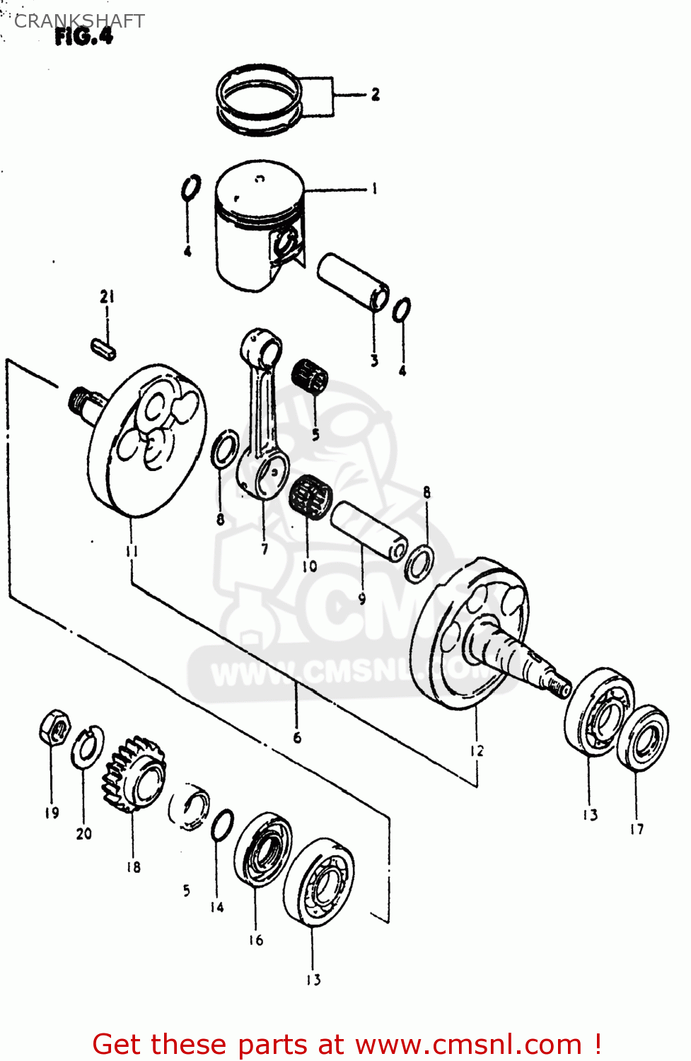 CRANKSHAFT PE400 1981 (X) USA (E03)