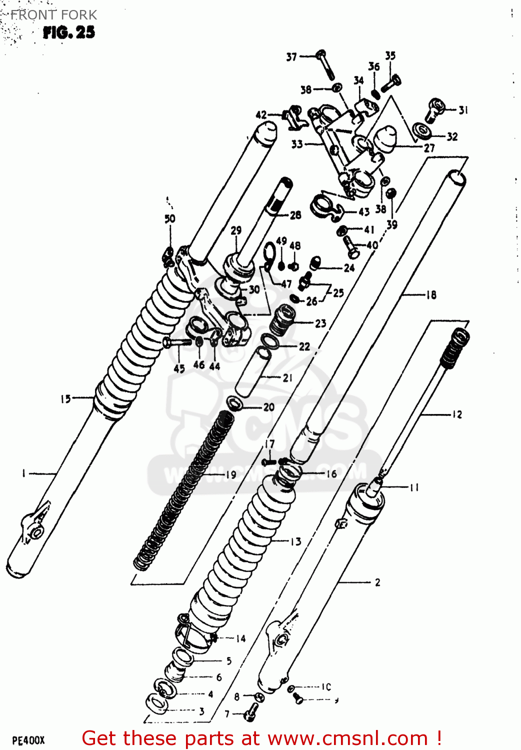 FRONT FORK PE400 1981 (X) USA (E03)