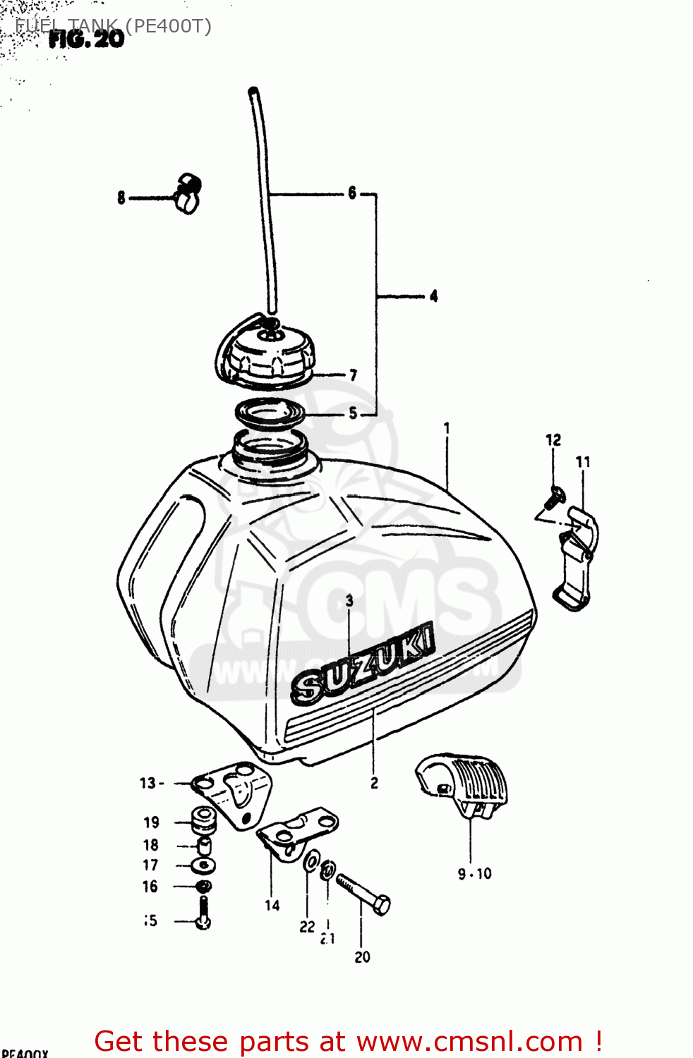 FUEL TANK (PE400T) PE400 1981 (X) USA (E03)