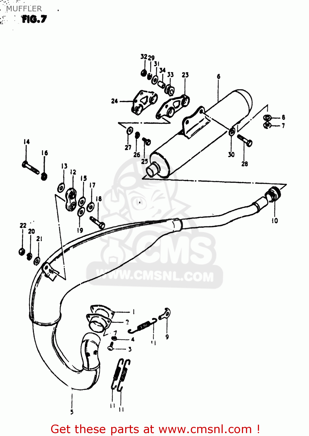 MUFFLER PE400 1981 (X) USA (E03)