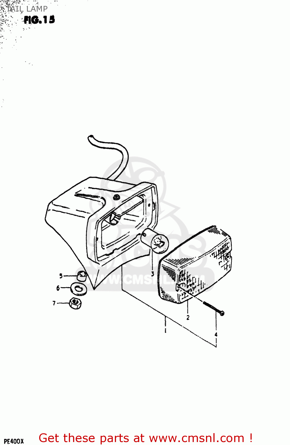 TAIL LAMP PE400 1981 (X) USA (E03)