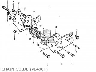 CHAIN GUIDE (PE400T) - PE400 1981 (X) USA (E03)
