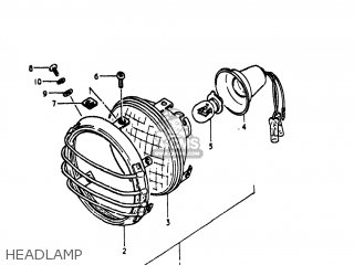 HEADLAMP - PE400 1981 (X) USA (E03)